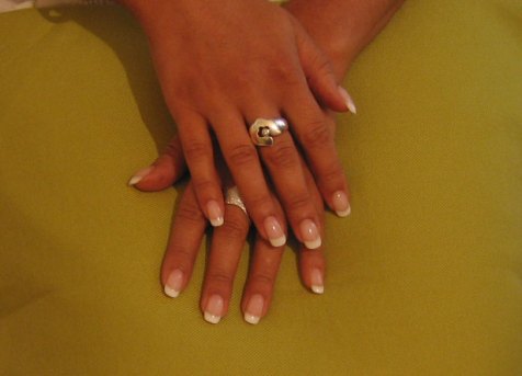 French manicure with gel